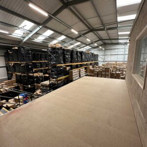 Mezzanine floor in warehouse